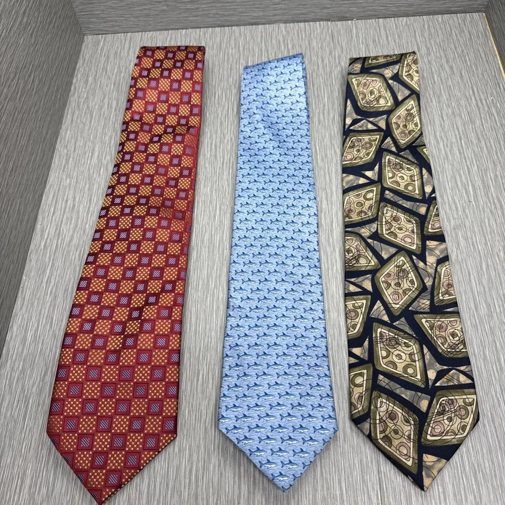 Christian Dior Tommy Hilfiger Henry Jacobson Silk Tie Lot‎ of 3 Men's Neckwear